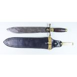 A Rare Springfield Medical Bolo, Circa 1890, 12ins bright steel blade etched with "Hospital Corps