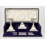 An Edward VII Silver Travelling Writing Set by Walter Latham & Son, Sheffield 1908, comprising -