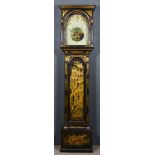A 19th Century Black Japanned and Gilt Decorated Longcase Clock by William Smith of Crowland, the