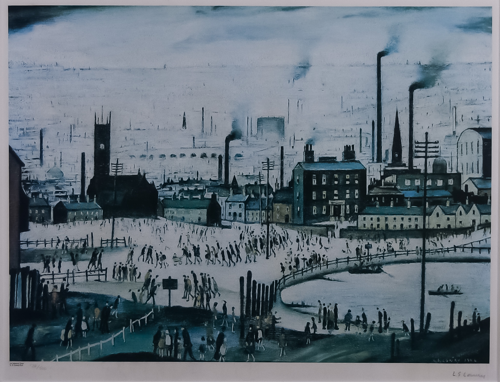 Laurence Stephen Lowry (1887-1976) - Print in colours - "An Industrial Town", No.138/500, signed