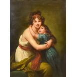 After Elisabeth Louise Vigee Lebrun ( 1755-1852) - Oil painting - Three-quarter length portrait of