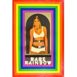 ***Peter Blake (born 1932) - Coloured screen print - "Babe Rainbow", tin, 26ins x 17.5ins