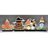 Four Lorna Bailey Limited Edition 'Flatback' Figures, comprising 'The Bell Hop Boy', 'Manhattan