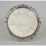 A George V Silver Circular Salver by Ollivant & Botsford, Birmingham 1935, with shaped and moulded