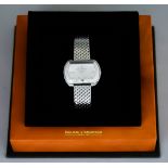 A Lady's Quartz Movement Wristwatch, by Baume &Mercier, serial no. 3583133, stainless steel case,
