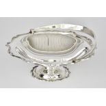 A George V Silver Circular Basket by Mappin & Webb, London 1913, with shaped and moulded rim, reeded