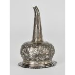 A George IV Silver Wine Funnel by W E, London 1822, with removable strainer, with floral and leaf