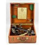 A Sextant, 1940s, by Heath & Co. Ltd., New Eltham London, No. P944, with silvered scale, contained