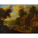 19th Century Continental School in the Manner of Theobald Michau (1676-1765) - Oil painting -
