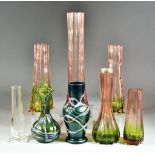 A Selection of Continental Glassware, Early 20th Century, in the manner of Loetz and Kralik,