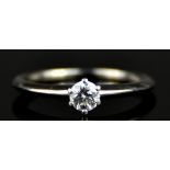 A Platinum Diamond Solitaire Ring, Modern, by Tiffany & Co, set with a solitaire diamond,