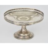 A George V Silver Circular Tazza by I S Greenberg & Co, Birmingham 1924, with bead mounts and