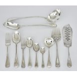 A Victorian Silver Old English and Bead Pattern Part Table Service, by The Goldsmith's Alliance,