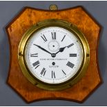 An Early 20th Century Brass Bulkhead Timepiece, retailed by Kelvin, Bottomley & Baird Ltd,