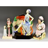 Three Figurines Featuring Clarice Cliff, comprising a Kevin Francis Ceramics Limited Edition 'Little