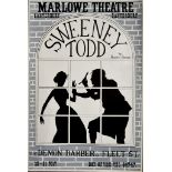 Thirteen Late 20th Century Theatre Production Posters, including - "Sweeney Todd, The Demon Barber