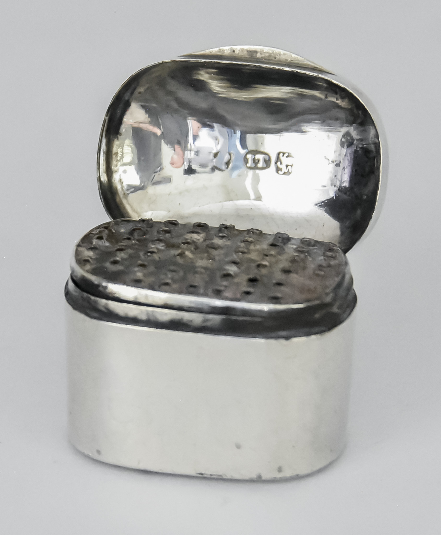 A George III Silver Rectangular Nutmeg Grater by John Thornton, Birmingham 1795, of plain form 1.