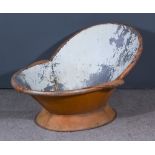 A Painted Tin Bath, Early 20th Century, of shaped outline, 37ins x 28ins x 22ins high