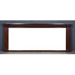 An Early Victorian Figured Mahogany Overmantel Mirror, in the manner of George Smith, the frieze