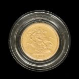 A Queen Elizabeth II Gold Proof Half Sovereign, 1998, in Royal Mint presentation case with