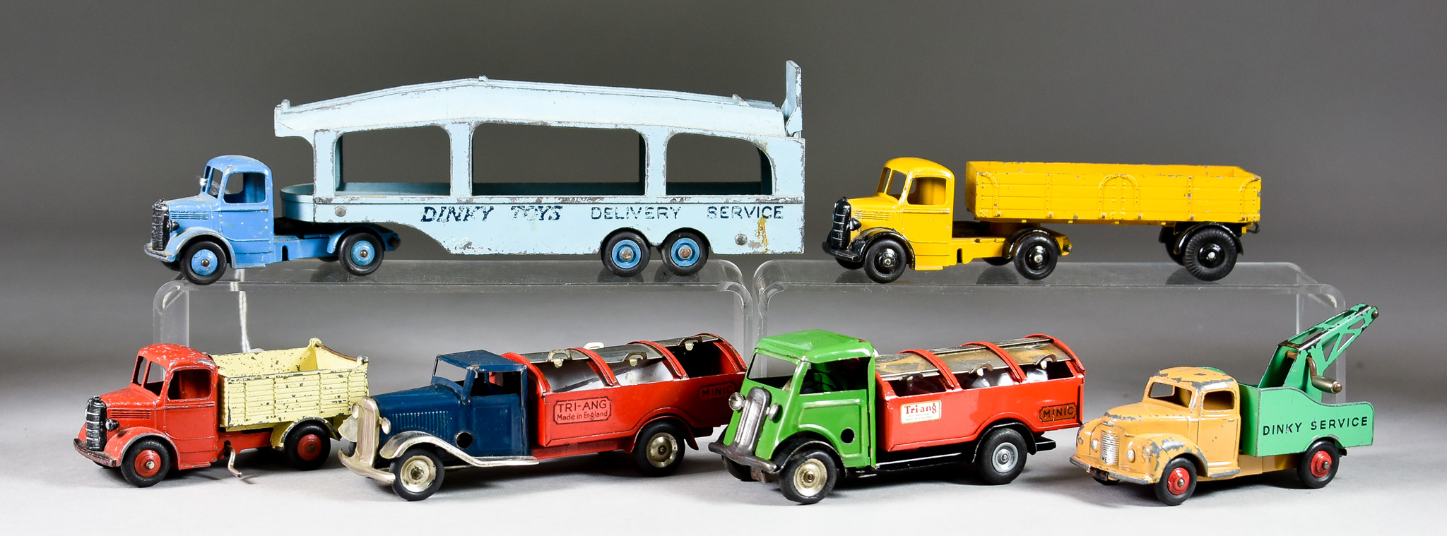 A Collection of Commercial Dinky Toys, comprising - Five Dinky Pullmore Car Transporters, No. 582,