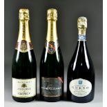 Seventeen Bottles of Assorted Champagnes and Sparkling Wines, comprising - 9 x Comte De La