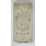 An Edward VII Silver Rectangular Ingot by Francis Higgins the Third, London 1901, engraved with