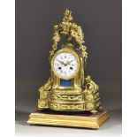 A 19th Century French Gilt Brass Mantel Clock by S.F & J.D. and retailed by Wilson and Gandar 392