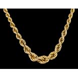 A 9ct Gold Rope Twist Chain, Modern, 450mm in length, total gross weight 18.6g