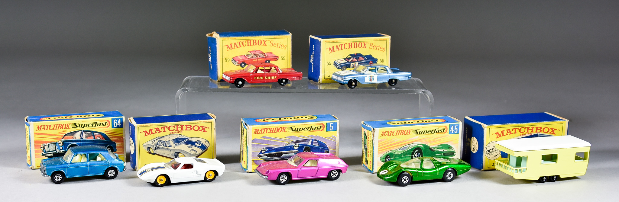 A Collection of Matchbox, Corgi and Dinky Toys, comprising - Matchbox Superfast, "MG 1100" No.