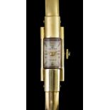 A Lady's Manual Wind Cocktail Watch, 20th Century, by Bucherer, 18ct gold case 10mm x 14mm, with