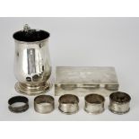 A George V Silver Baluster Shaped Tankard and Mixed Silver, the tankard by Nayler Bros, London 1932,