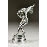 Gustave Poitvin - (1900-1999) - Silvered bronze figure - for Beck, a rare "Vertige de la Vitesse"