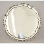An Elizabeth II Silver Circular Salver, by Roberts & Dore Ltd. Sheffield 1973, with shaped and