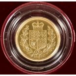 A Queen Elizabeth II Gold Proof Half Sovereign, 2002, in Royal Mint presentation case with