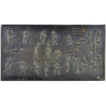 Felix Maurice Charpentier (1858-1924) - Brown Patinated Bronze Relief Plaque - "Croquis de Gestes