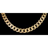 A 9ct Gold Flat Curb Chain, Modern, 600mm in length, total gross weight 80.8g