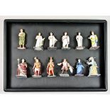Twelve of Peter Cushing's Haindpainted Lead Miniature Figures - mostly of Roman leaders, each