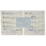 Eight Coutts & Co Cashed Cheques from the account of Peter Cushing Productions Ltd, all written and