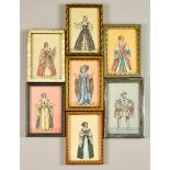 Henry VIII and His Wives, Circa 1942-3 - seven individual miniatures painted by Peter Cushing, each