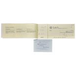 Peter Cushing's Coutts & Co Cheque Book, in the account name of Peter Cushing Productions Ltd,