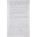 'Everything Comes in Circles...' one foolscap typed essay by Peter Cushing about Sherlock Holmes,