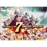 'The Legend of 7 Golden Vampires', 1974, artwork one full colour three-sided printed poster on
