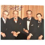 Peter Cushing, Vincent Price, Christopher Lee and John Carradine, 1983, one colour photograph, with