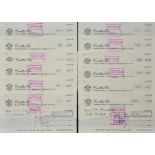 Twelve Coutts & Co Cheques from the account of Peter Cushing Productions Ltd, each signed by Peter
