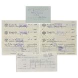 Six Coutts & Co Cashed Cheques from the account of Peter Cushing Productions Ltd, all written and