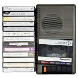 Peter Cushing's Cassette Tape Player and twenty cassette tapes, home recorded, all untested