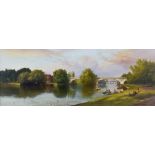 Edward Henry Halder (1847-1922) - Oil painting - "Maidenhead Bridge", signed, canvas 13ins x