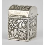 A Late Victorian Silver Card Box, by Nathan & Hayes, Chester 1898, with domed top, the top and sides