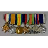 A Group of WWI and WWII Medals, awarded to R. Lewis comprising - 1914-15 Star, British War Medal,